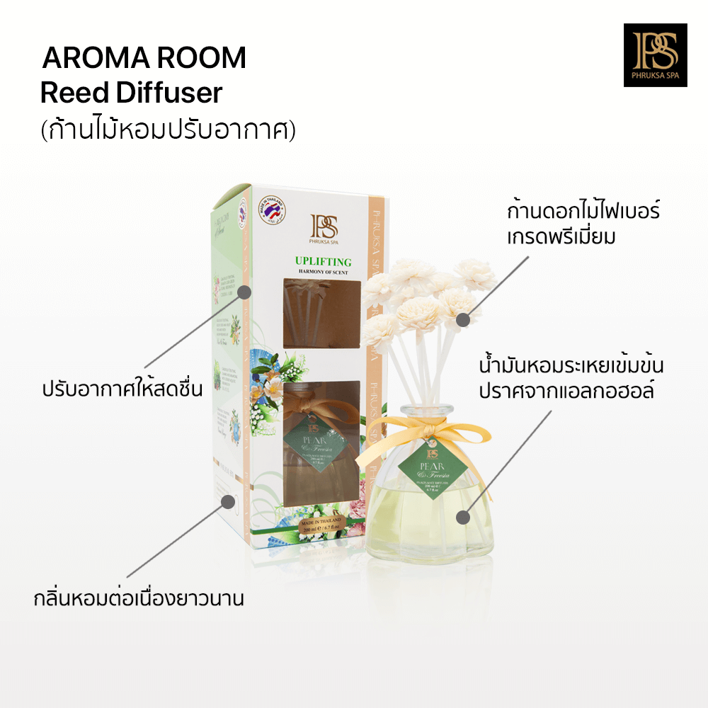 ก้านไม้หอมปรับอากาศ PHRUKSA SPA  ขนาด 200 มล.  กลิ่นมอสทะเล_3